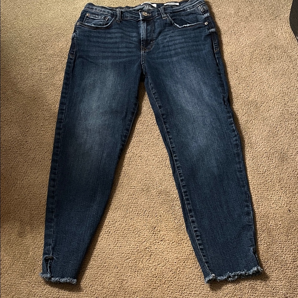 Kensie Dark Blue Skinny Crop Jeans
